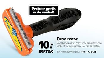 Aanbiedingen Furminator - Furminator - Geldig van 22/09/2014 tot 03/10/2014 bij Welkoop