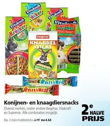 Aanbiedingen Konijnen en knaagdiersnacks - Huismerk - Welkoop - Geldig van 22/09/2014 tot 03/10/2014 bij Welkoop
