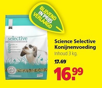Aanbiedingen Science selective konijnenvoeding - Science selective - Geldig van 22/09/2014 tot 03/10/2014 bij Welkoop
