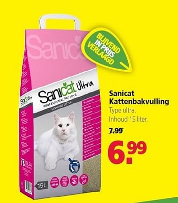 Aanbiedingen Sanicat kattenbakvulling - Sanicat - Geldig van 22/09/2014 tot 03/10/2014 bij Boerenbond