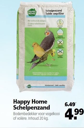 Aanbiedingen Happy home schelpenzand - Happy Home - Geldig van 22/09/2014 tot 03/10/2014 bij Boerenbond