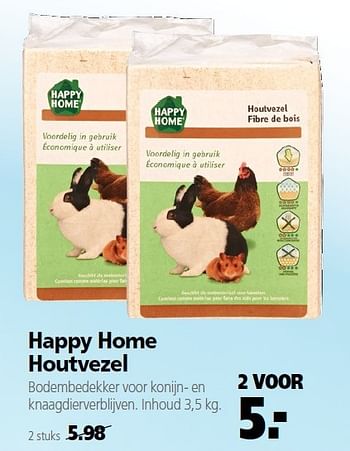 Aanbiedingen Happy home houtvezel 2 voor - Happy Home - Geldig van 22/09/2014 tot 03/10/2014 bij Boerenbond