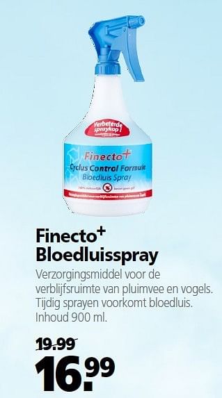 Aanbiedingen Finecto+ bloedluisspray - Finecto - Geldig van 22/09/2014 tot 03/10/2014 bij Boerenbond