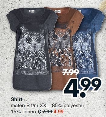Aanbiedingen Shirt - Huismerk - Wibra - Geldig van 22/09/2014 tot 04/10/2014 bij Wibra