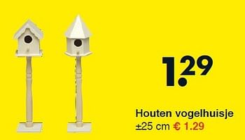 Aanbiedingen Houten vogelhuisje - Huismerk - Wibra - Geldig van 22/09/2014 tot 04/10/2014 bij Wibra