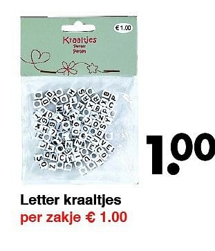 Aanbiedingen Letter kraaltjes - Huismerk - Wibra - Geldig van 22/09/2014 tot 04/10/2014 bij Wibra