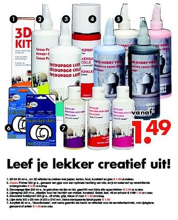 Aanbiedingen 3d kit om 3d effecten te creëren met papier - Huismerk - Wibra - Geldig van 22/09/2014 tot 04/10/2014 bij Wibra