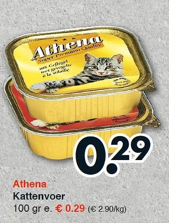 Aanbiedingen Kattenvoer - Athena - Geldig van 22/09/2014 tot 04/10/2014 bij Wibra