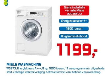 Aanbiedingen Miele wasmachine w5873 - Miele - Geldig van 22/09/2014 tot 05/10/2014 bij BCC