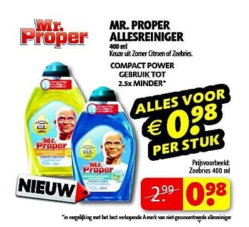 Aanbiedingen Mr. proper allesreiniger - Mr. Propre - Geldig van 22/09/2014 tot 05/10/2014 bij Kruidvat