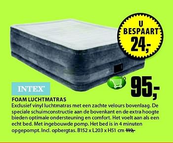 Aanbiedingen Foam luchtmatras - Intex - Geldig van 22/09/2014 tot 05/10/2014 bij Jysk