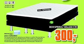 Aanbiedingen Basic c10 boxspring - DreamZone - Geldig van 22/09/2014 tot 05/10/2014 bij Jysk