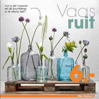 Aanbiedingen Vaas ruit - Huismerk - Kwantum - Geldig van 22/09/2014 tot 05/10/2014 bij Kwantum