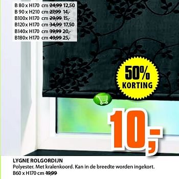 Aanbiedingen Lygne rolgordijn polyester. met kralenkoord - Huismerk - Jysk - Geldig van 22/09/2014 tot 05/10/2014 bij Jysk
