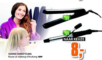 Aanbiedingen Sunne hairstyling keuze uit stijltang of krultang - Sunne Hairstyling - Geldig van 22/09/2014 tot 05/10/2014 bij Jysk