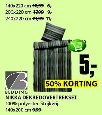 Aanbiedingen Nikka dekbedovertrekset - Bedding - Geldig van 22/09/2014 tot 05/10/2014 bij Jysk