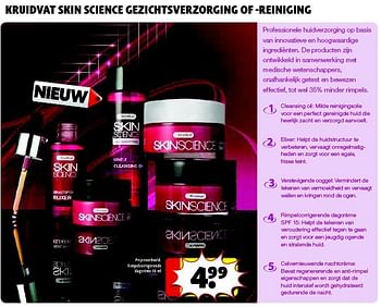 Aanbiedingen Kruidvat skin science gezichtsverzorging of -reiniging - Huismerk - Kruidvat - Geldig van 22/09/2014 tot 05/10/2014 bij Kruidvat