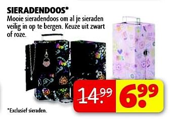 Aanbiedingen Sieradendoos - Huismerk - Kruidvat - Geldig van 22/09/2014 tot 05/10/2014 bij Kruidvat