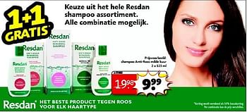 Aanbiedingen Shampoo anti-roos milde kuur - Resdan - Geldig van 22/09/2014 tot 05/10/2014 bij Kruidvat