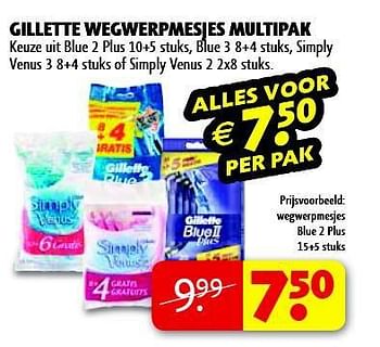 Aanbiedingen Gillette wegwerpmesjes multipak - Gillette - Geldig van 22/09/2014 tot 05/10/2014 bij Kruidvat
