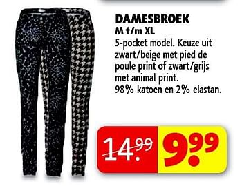 Aanbiedingen Damesbroek 5-pocket model - Huismerk - Kruidvat - Geldig van 22/09/2014 tot 05/10/2014 bij Kruidvat