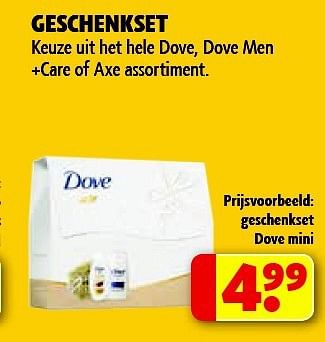 Aanbiedingen Geschenkset dove mini - Dove - Geldig van 22/09/2014 tot 05/10/2014 bij Kruidvat