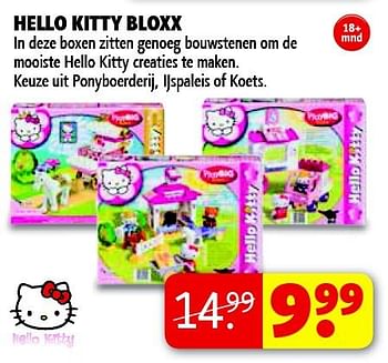 Aanbiedingen Hello kitty bloxx - Hello kitty - Geldig van 22/09/2014 tot 05/10/2014 bij Kruidvat