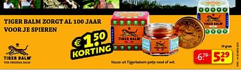 Aanbiedingen Tiger balm zorgt al 100 jaar voor je spieren - Tiger - Geldig van 22/09/2014 tot 05/10/2014 bij Kruidvat