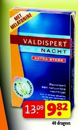 Aanbiedingen Valdispert nacht - Valdispert - Geldig van 22/09/2014 tot 05/10/2014 bij Kruidvat