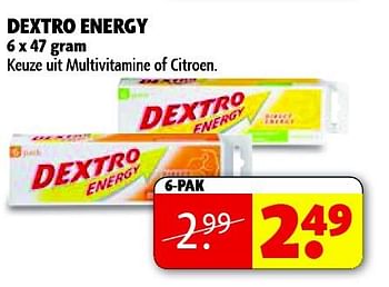 Aanbiedingen Dextro energy keuze uit multivitamine of citroen - Dextro Energy - Geldig van 22/09/2014 tot 05/10/2014 bij Kruidvat
