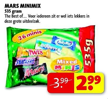 Aanbiedingen Mars minimix - Mars Snacks - Geldig van 22/09/2014 tot 05/10/2014 bij Kruidvat