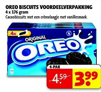 Aanbiedingen Oreo biscuits voordeelverpakking - Oreo - Geldig van 22/09/2014 tot 05/10/2014 bij Kruidvat