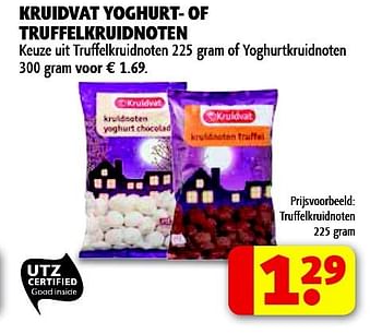 Aanbiedingen Kruidvat yoghurt- of truffelkruidnoten - Huismerk - Kruidvat - Geldig van 22/09/2014 tot 05/10/2014 bij Kruidvat