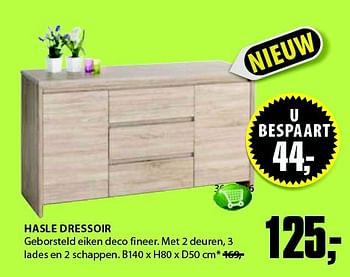 Aanbiedingen Hasle dressoir geborsteld eiken deco fineer - Huismerk - Jysk - Geldig van 22/09/2014 tot 05/10/2014 bij Jysk