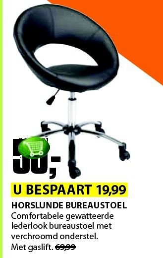 Aanbiedingen Horslunde bureaustoel - Huismerk - Jysk - Geldig van 22/09/2014 tot 05/10/2014 bij Jysk