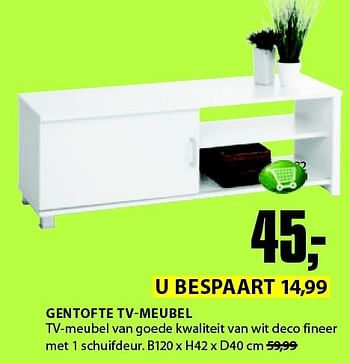 Aanbiedingen Gentofte tv-meubel tv-meubel van goede kwaliteit van wit deco fineer - Huismerk - Jysk - Geldig van 22/09/2014 tot 05/10/2014 bij Jysk