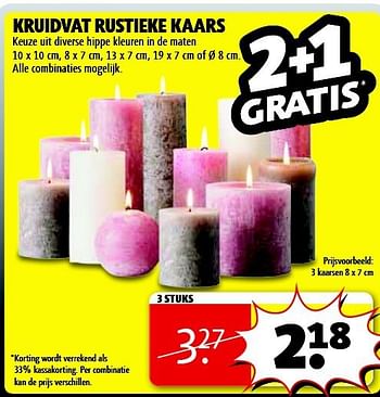 Aanbiedingen Kruidvat rustieke kaars - Huismerk - Kruidvat - Geldig van 22/09/2014 tot 05/10/2014 bij Kruidvat