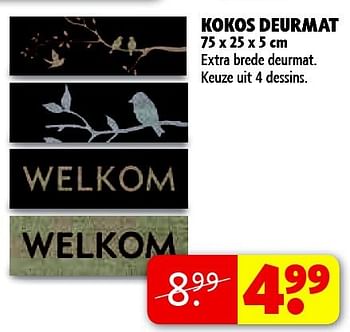 Aanbiedingen Kokos deurmat - Huismerk - Kruidvat - Geldig van 22/09/2014 tot 05/10/2014 bij Kruidvat