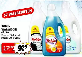 Aanbiedingen Robijn wasmiddel - Robijn - Geldig van 22/09/2014 tot 05/10/2014 bij Kruidvat