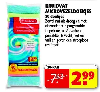 Aanbiedingen Kruidvat microvezeldoekjes - Huismerk - Kruidvat - Geldig van 22/09/2014 tot 05/10/2014 bij Kruidvat