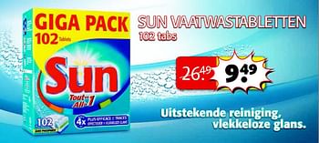 Aanbiedingen Sun vaatwastabletten - Sun - Geldig van 22/09/2014 tot 05/10/2014 bij Kruidvat