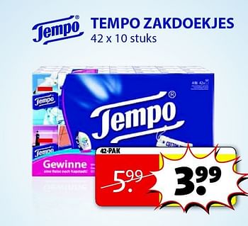 Aanbiedingen Tempo zakdoekjes - Tempo - Geldig van 22/09/2014 tot 05/10/2014 bij Kruidvat