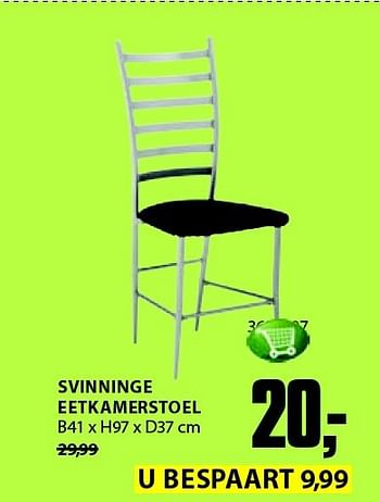 Aanbiedingen Svinninge eetkamerstoel - Huismerk - Jysk - Geldig van 22/09/2014 tot 05/10/2014 bij Jysk