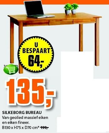 Aanbiedingen Silkeborg bureau - Huismerk - Jysk - Geldig van 22/09/2014 tot 05/10/2014 bij Jysk