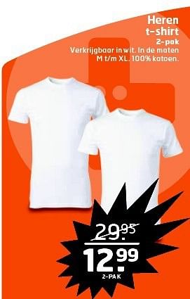 Aanbiedingen Heren t-shirt - Huismerk - Trekpleister - Geldig van 23/09/2014 tot 28/09/2014 bij Trekpleister