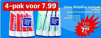 Aanbiedingen Elmex tandpasta multipak - Elmex - Geldig van 23/09/2014 tot 28/09/2014 bij Trekpleister