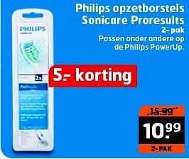 Aanbiedingen Philips opzetborstels sonicare proresults - Philips - Geldig van 23/09/2014 tot 28/09/2014 bij Trekpleister