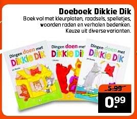 Aanbiedingen Doeboek dikkie dik - Huismerk - Trekpleister - Geldig van 23/09/2014 tot 28/09/2014 bij Trekpleister