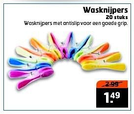 Aanbiedingen Wasknijpers wasknijpers met antislip voor een goede grip - Huismerk - Trekpleister - Geldig van 23/09/2014 tot 28/09/2014 bij Trekpleister