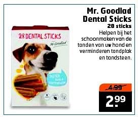 Aanbiedingen Mr. goodlad dental sticks - Mr. Goodlad - Geldig van 23/09/2014 tot 28/09/2014 bij Trekpleister